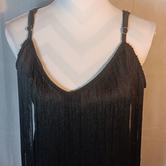 Black Fringe Body Suit - Picture 3 of 10